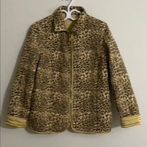 Reversible Gold/Leopard Quilted Jacket